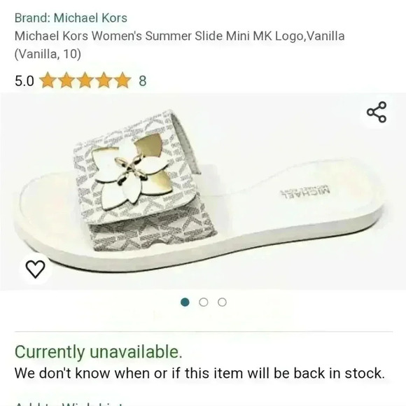 New Michael Kors flip flops - Picture 1 of 9